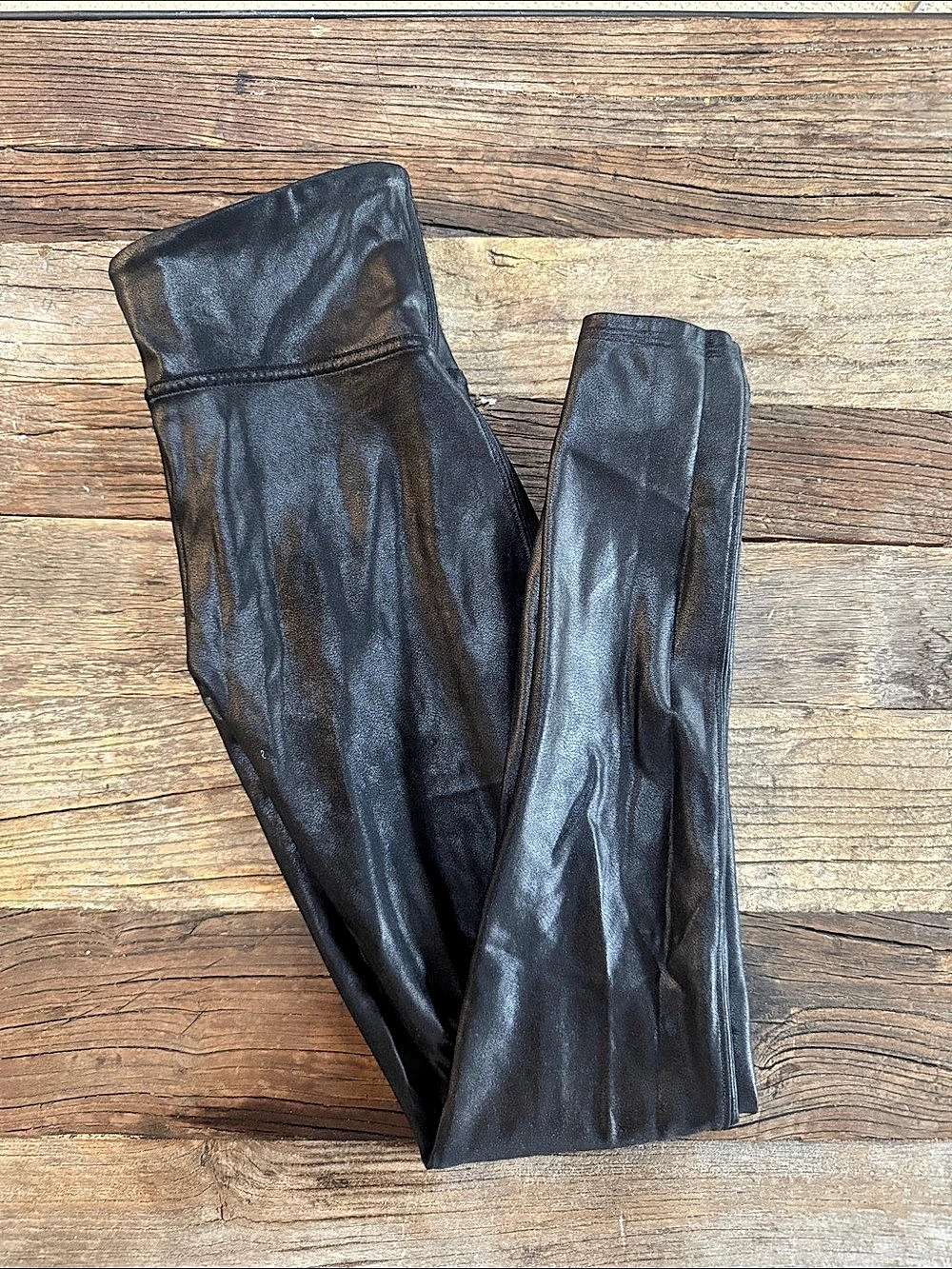 Spanx Faux Leather Leggings Black